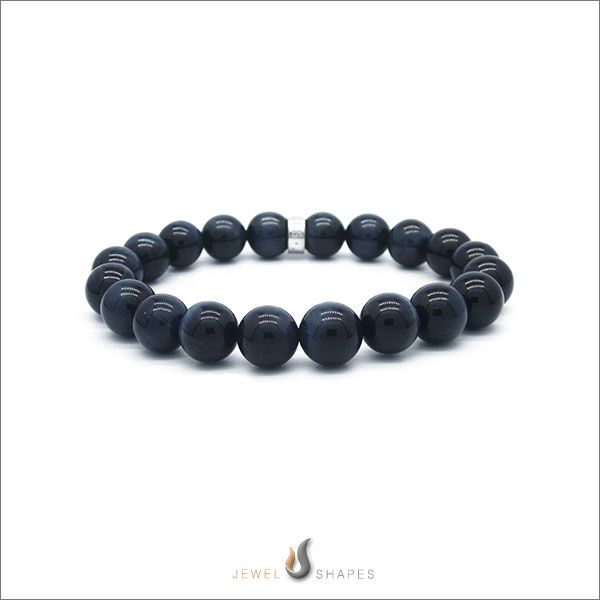 10mm_Blue_Tiger_Eye_Beaded_Bracelets_At_Jewel_Shapes