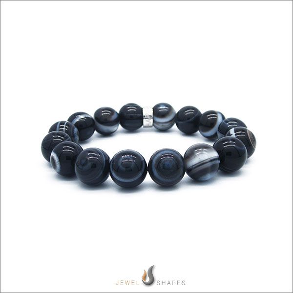 Stone_Beaded_Bracelets_With_Eye_Agate_At_ Jewel _Shapes