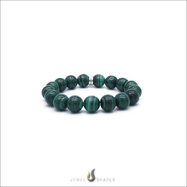 Stone_Beaded_Bracelets_With_Malachite_At_ Jewel Shapes