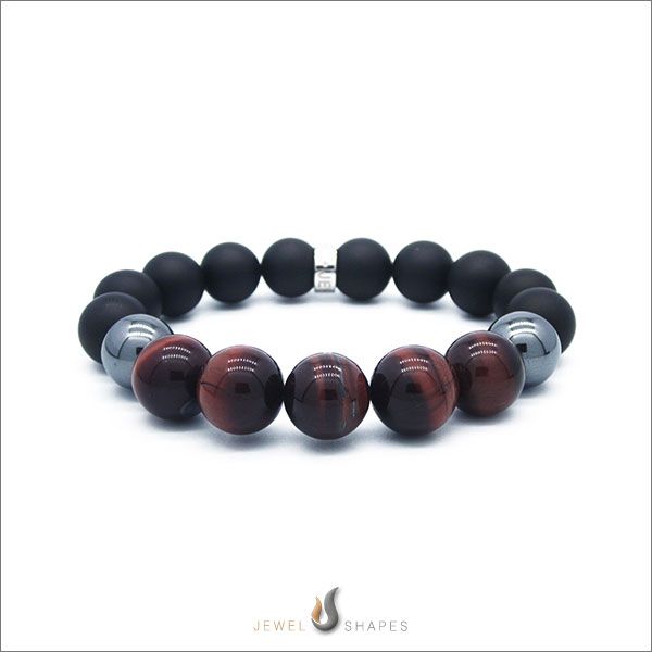 Red_Tiger_Eye_With_Hematite_And_Onyx_Bead Bracelet_Mix_At_Jewel_Shapes