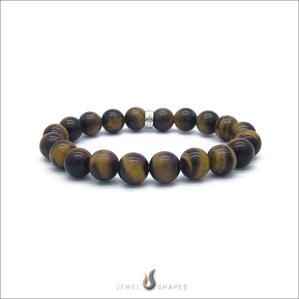 Stone_Beaded_Bracelets_With_Yellow_Tiger_Eye_At_Jewel_Shapes