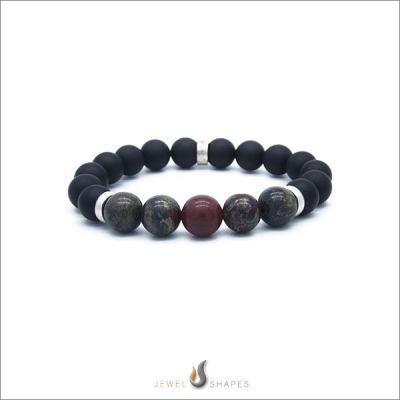 Mixed Dragon Blood Stone Beaded Bracelet