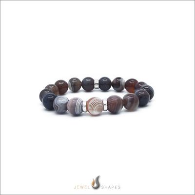 Botswana Agate Beaded Bracelet