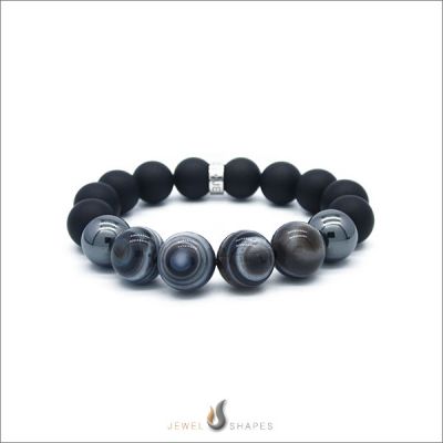 Mixed Eye Agate Stone Beads Bracelet
