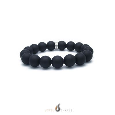 Matte Onyx Beaded Bracelet