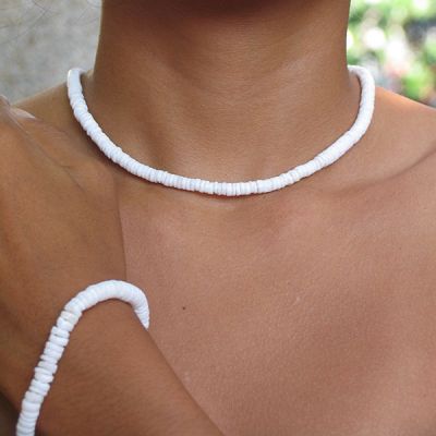 White Sea Shell Chain Bracelet Set P11